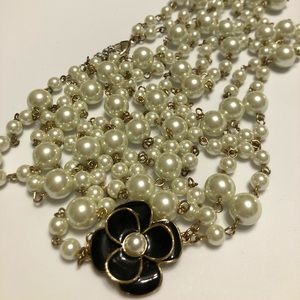 Double Pearl Strand Necklace